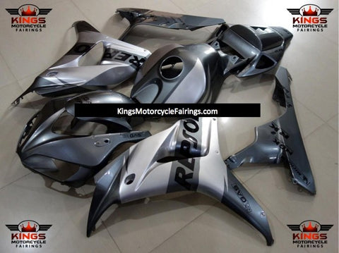Honda CBR1000RR Fairings (2006-2007) Silver, Gray Repsol at KingsMotorcycleFairings.com