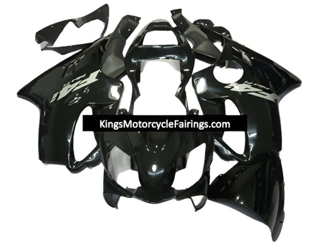 Honda CBR600F4i Fairings (2001-2003) Black, Silver at KingsMotorcycleFairings.com