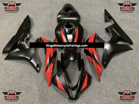 Honda CBR600RR Fairings (2007-2008) Matte Black, Matte Red at KingsMotorcycleFairings.com