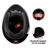 The Black HNJ Full-Face Motorcycle Helmet with Cat Ears is brought to you by KingsMotorcycleFairings.com