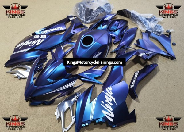 Fairing kit for a Kawasaki Ninja 400 (2018-2023) Matte Chameleon Blue