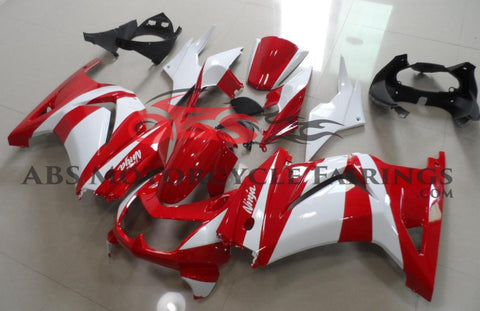 Kawasaki Ninja 250R Fairings (2008-2013) Red, White at KingsMotorcycleFairings.com