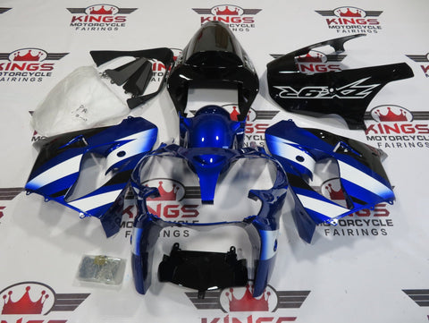 Kawasaki ZX-9R Fairings (2002-2003) Blue, Black, White at KingsMotorcycleFairings.com