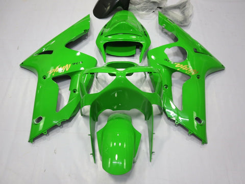 Kawasaki ZX6R 636 Fairings (2003-2004) Green, Gold, Black at KingsMotorcycleFairings.com