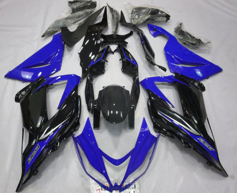 Kawasaki ZX6R 636 Fairings (2013-2018) Blue, Black, Silver at KingsMotorcycleFairings.com