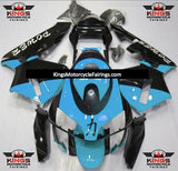 Light Blue and Black Power Fairing Kit for a 2003 and 2004 Honda CBR600RR motorcycle