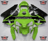 Lime Green and Black Fairing Kit for a 2003 and 2004 Honda CBR600RR motorcycle