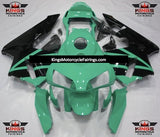Mint Green and Black Fairing Kit for a 2003 and 2004 Honda CBR600RR motorcycle
