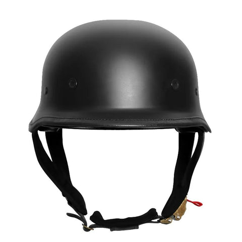 Matte Black Half Face Soldier Motorcycle Helmet is brought to you by KingsMotorcycleFairings.com