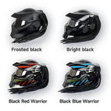 Matte Black Predator HNJ Motorcycle Helmet - KingsMotorcycleFairings.com