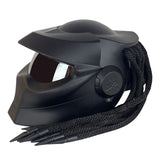 Matte Black Predator HNJ Motorcycle Helmet - KingsMotorcycleFairings.com