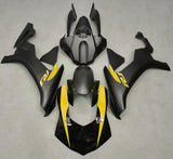 Matte Black, Gloss Black and Yellow Fairing Kit for a 2015, 2016, 2017, 2018 & 2019 Yamaha YZF-R1 motorcycle