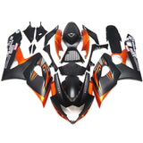 Matte Black, Matte Orange and Matte Silver Fairing Kit for a 2005 & 2006 Suzuki GSX-R1000 motorcycle