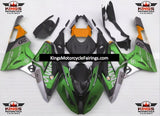 Matte Green, Matte Black, Matte Silver and Orange Fairing Kit for a 2017 and 2018 BMW S1000RR motorcycle