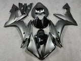 Matte Silver and Gloss Black Fairing Kit for a 2004, 2005 & 2006 Yamaha YZF-R1 motorcycle