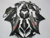 Matte Black and Red Fairing Kit for a 2006 & 2007 Yamaha YZF-R6 motorcycle