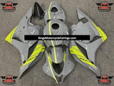 Nardo Grey and Neon Yellow Fairing Kit for a 2009, 2010, 2011 & 2012 Honda CBR600RR motorcycle