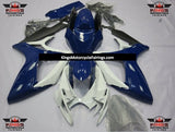 Navy Blue and White Fairing Kit for a 2006 & 2007 Suzuki GSX-R600 motorcycle