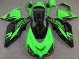 Neon Green and Black Fairing Kit for a 2006, 2007, 2008, 2009, 2010 & 2011 Kawasaki Ninja ZX-14R motorcycle