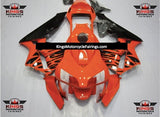 Orange and Black Tribal Fairing Kit for a 2003 and 2004 Honda CBR600RR motorcycle