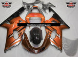 Orange, Silver and Black Fairing Kit for a 2000, 2001, 2002 & 2003 Suzuki GSX-R600 motorcycle