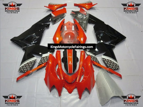 Fairing kit for a Kawasaki ZX10R (2004-2005) Orange, Black, White & Silver