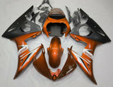 Orange, Matte Black, White and Silver Fairing Kit for a 2005 Yamaha YZF-R6 motorcycle