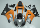Orange, Silver and Black Fairing Kit for a 2003 & 2004 Suzuki GSX-R1000 motorcycle