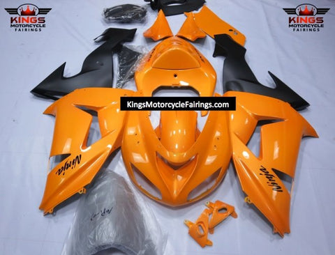 Fairing Kit For A Kawasaki ZX10R (2006-2007) Oange & Matte Black