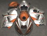 Orange and Silver Fairing Kit for a 1999, 2000, 2001, 2002, 2003, 2004, 2005, 2006, & 2007 Suzuki GSX-R1300 Hayabusa motorcycle
