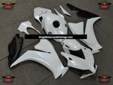Pearl White and Matte Black Fairing Kit for a 2012, 2013, 2014, 2015 & 2016 Honda CBR1000RR motorcycle