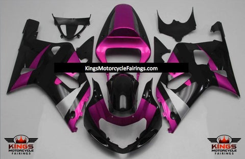 Suzuki GSXR600 (2000-2003) Pink, Black & Silver Fairings