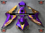 Gold and Purple Fairing Kit for a 2006 & 2007 Honda CBR1000RR motorcycle