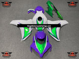 Purple, Green and White Fairing Kit for a 2008, 2009, 2010 & 2011 Honda CBR1000RR motorcycle