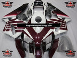 Purple, White, Black Red Wine Striped Wings Fairing Kit for a 2003 and 2004 Honda CBR600RR motorcycle