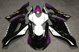 Black, White and Pink Magenta Fairing Kit for a 2017, 2018, 2019 & 2020 Yamaha YZF-R6 motorcycle