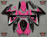Pink, Black and Silver Fairing Kit for a 2006 & 2007 Suzuki GSX-R600 motorcycle