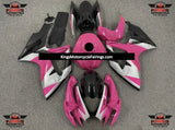 Pink, Silver and Black Fairing Kit for a 2006 & 2007 Suzuki GSX-R750 motorcycle