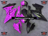 Pink and Matte Black Split Fairing Kit for a 2009, 2010, 2011, 2012, 2013 and 2014 BMW S1000RR motorcycle