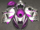 Pink and Silver Fairing Kit for a 1999, 2000, 2001, 2002, 2003, 2004, 2005, 2006, & 2007 Suzuki GSX-R1300 Hayabusa motorcycle