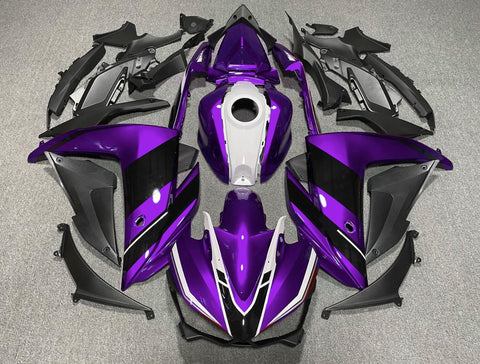 Yamaha YZF-R3 (2015-2018) Purple, Black & White Fairings