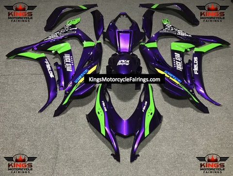 Fairing Kit for a Kawasaki Ninja ZX10R (2016-2020) Purple, Green, Black & Yellow