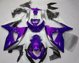 Purple, White and Silver Fairing Kit for a 2009, 2010, 2011, 2012, 2013, 2014, 2015 & 2016 Suzuki GSX-R1000 motorcycle