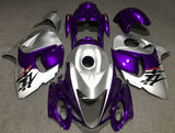 Purple and Silver Fairing Kit for a 2008, 2009, 2010, 2011, 2012, 2013, 2014, 2015, 2016, 2017, 2018 & 2019 Suzuki GSX-R1300 Hayabusa motorcycle