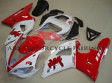 Red and White DeltaBox Fairing Kit for a 2000 & 2001 Yamaha YZF-R1 motorcycle