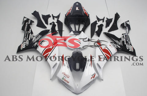 White, Black and Red Yart Fairing Kit for a 2004, 2005 & 2006 Yamaha YZF-R1 motorcycle