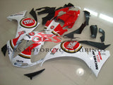White, Red and Gold Lucky Strike Fairing Kit for a 2012, 2013 & 2014 Yamaha YZF-R1 motorcycle