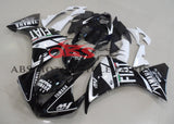 Black and White FIAT Fairing Kit for a 2009, 2010 & 2011 Yamaha YZF-R1 motorcycle