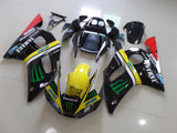 Black and Yellow Monster Fairing Kit for a 1998, 1999, 2000, 2001 & 2002 Yamaha YZF-R6 motorcycle