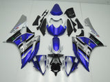 Blue, Silver, Black and White Eneos Fairing Kit for a 2006 & 2007 Yamaha YZF-R6 motorcycle
